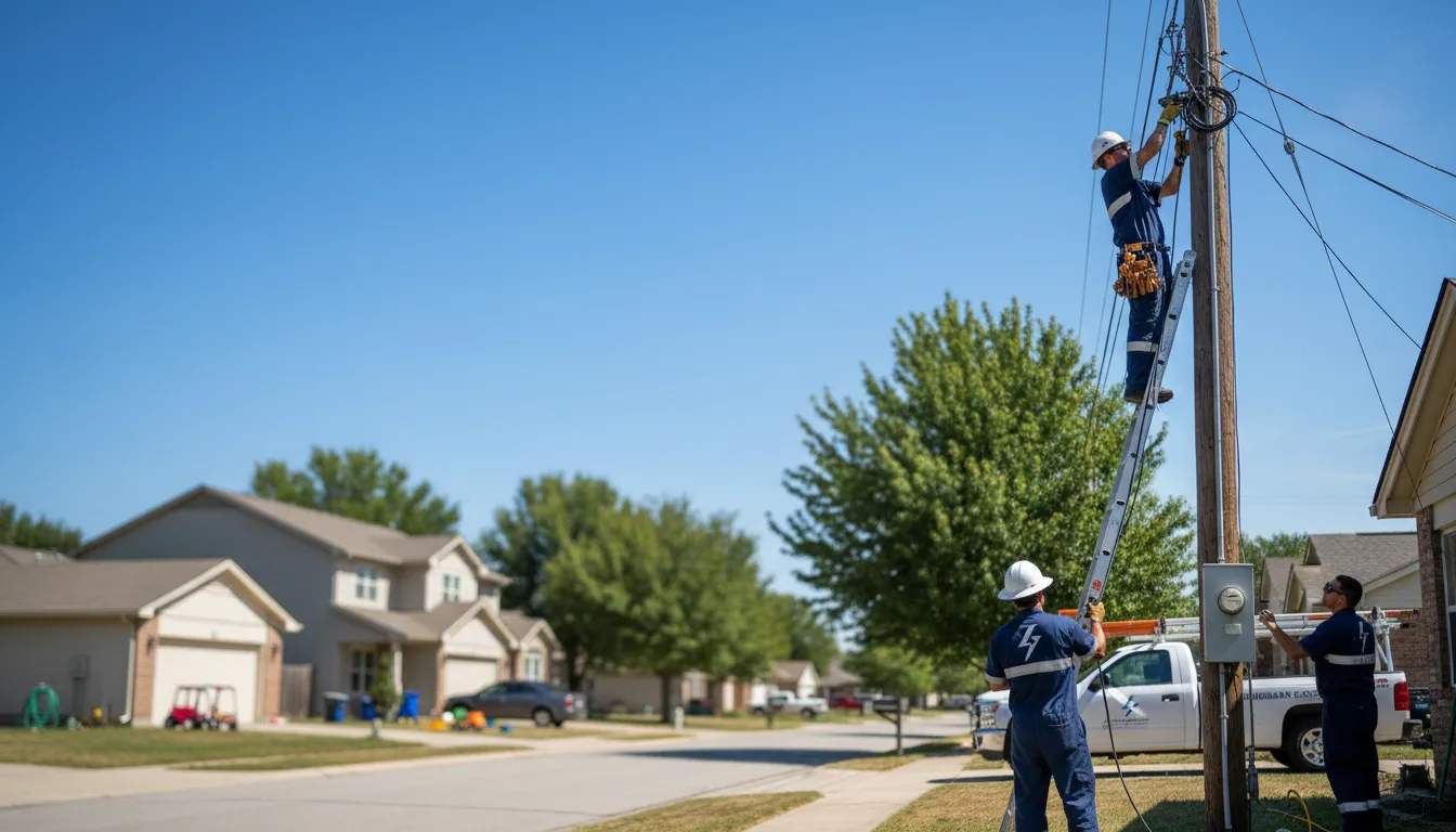 Residential electrician providing installation services in Pembroke Pines, FL
